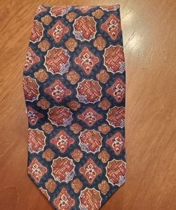 Christian Dior Silk Medallion Neck Tie